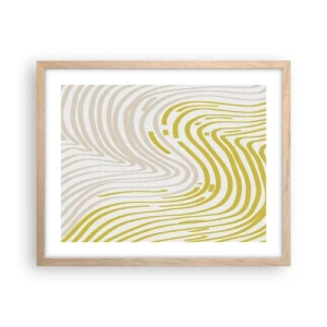 Een poster in een licht eiken lijst - Een compositie met een zachte buiging - 50x40 cm