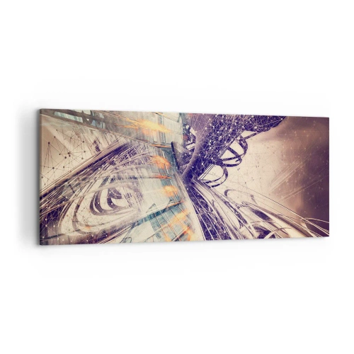 Schilderen op canvas - In grote haast - 120x50 cm