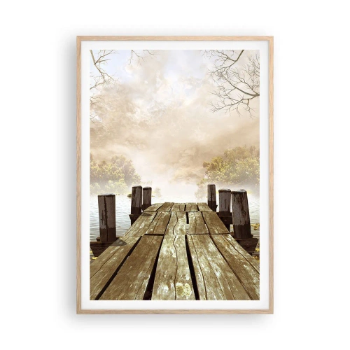 Een poster in een licht eiken lijst - Het milde verdriet van de herfst - 70x100 cm