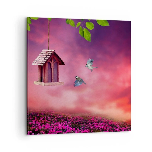 Schilderen op canvas - Uitnodiging voor het avondeten - 50x50 cm