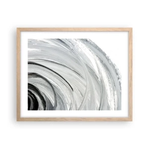 Een poster in een licht eiken lijst - Orbitale samenstelling - 50x40 cm