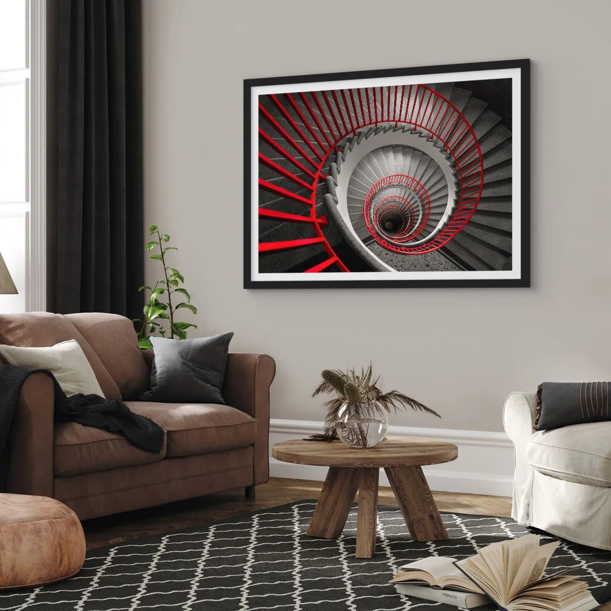 Poster in een zwarte lijst - Architectuur plezier - 70x50 cm