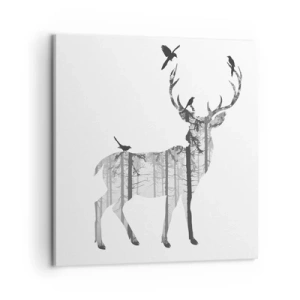 Schilderen op canvas - Goede bosgeest - 60x60 cm