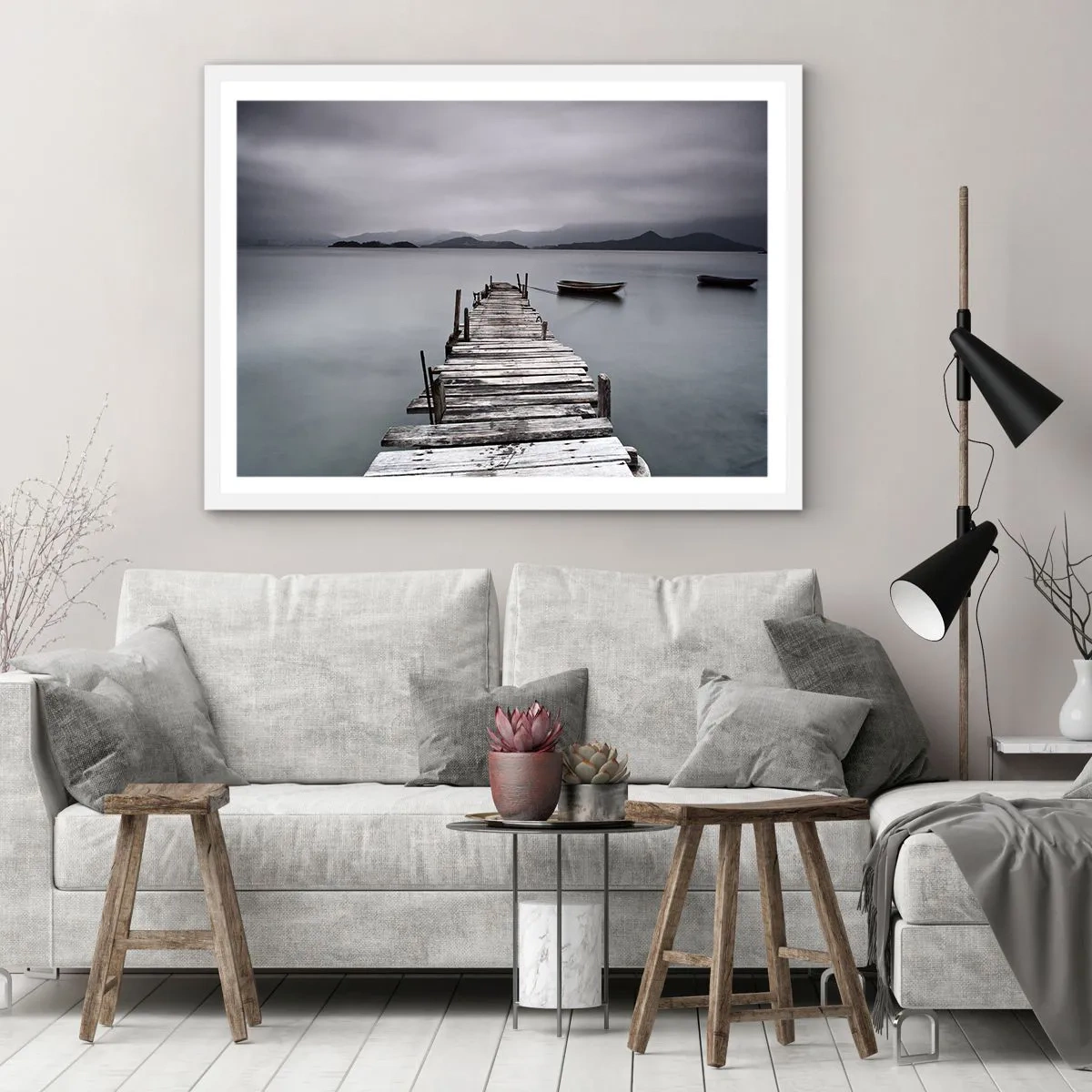 Poster in een witte lijst - Je kunt morgen gaan - 100x70 cm