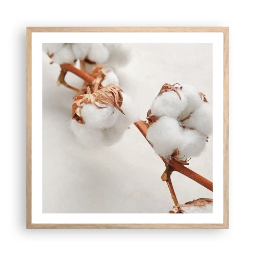 Een poster in een licht eiken lijst - Gewoon een knuffel - 60x60 cm