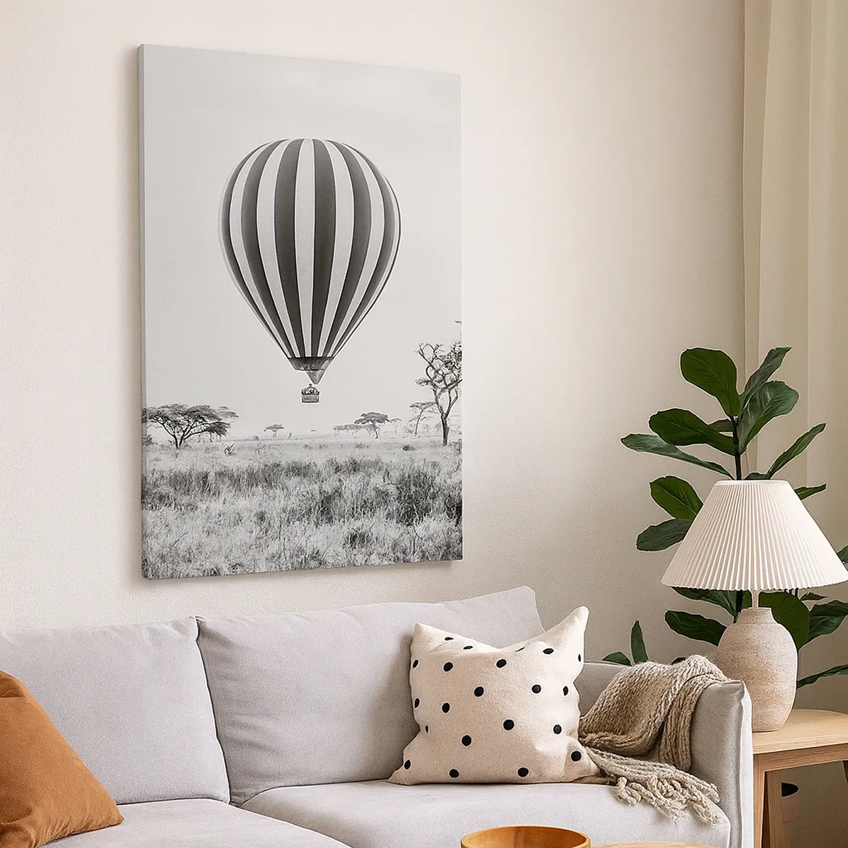 Schilderen op canvas - Boven de savanne - 50x70 cm