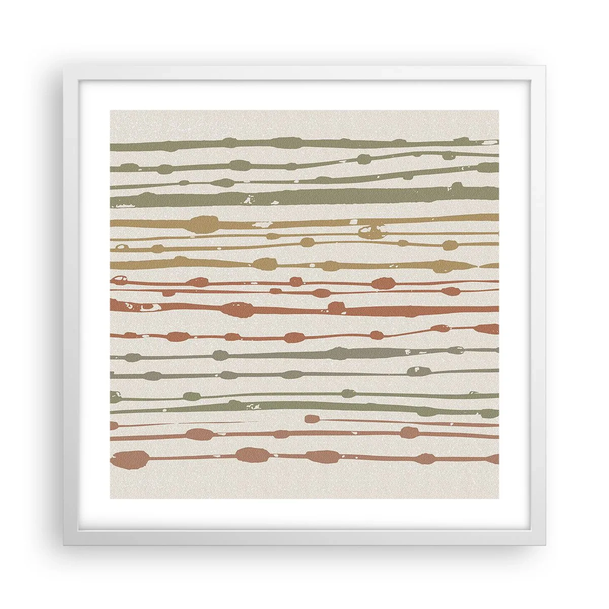 Poster in een witte lijst - Muzieknotatie van kleuren - 50x50 cm