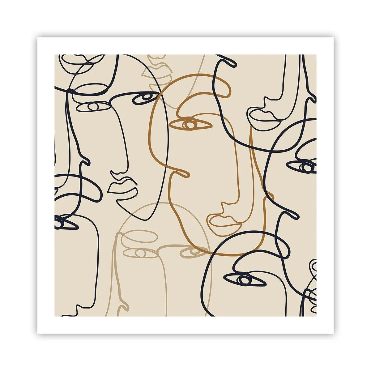 Poster - Het portret is vermenigvuldigd - 60x60 cm