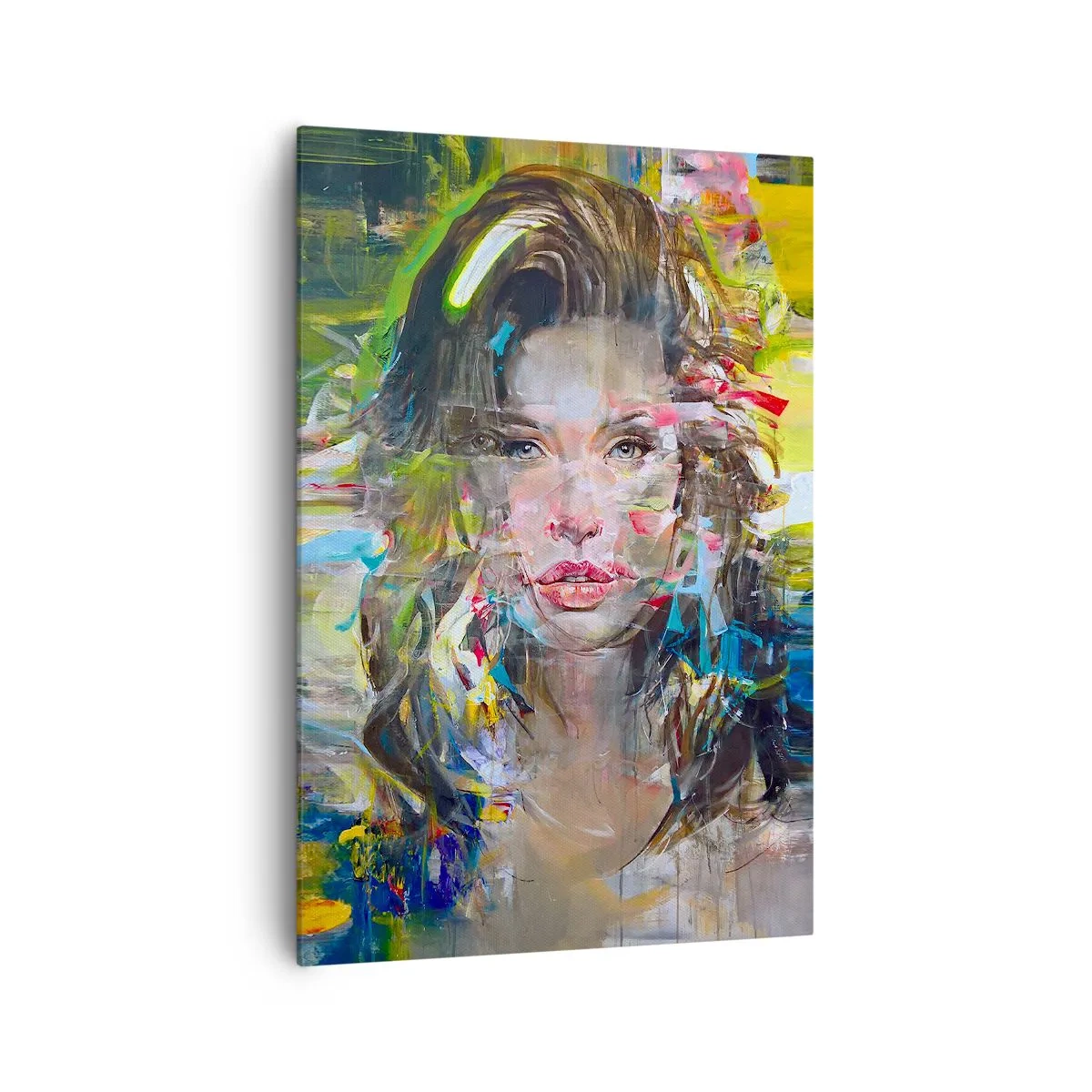 Schilderen op canvas - Achter de lucht een gordijn - 70x100 cm