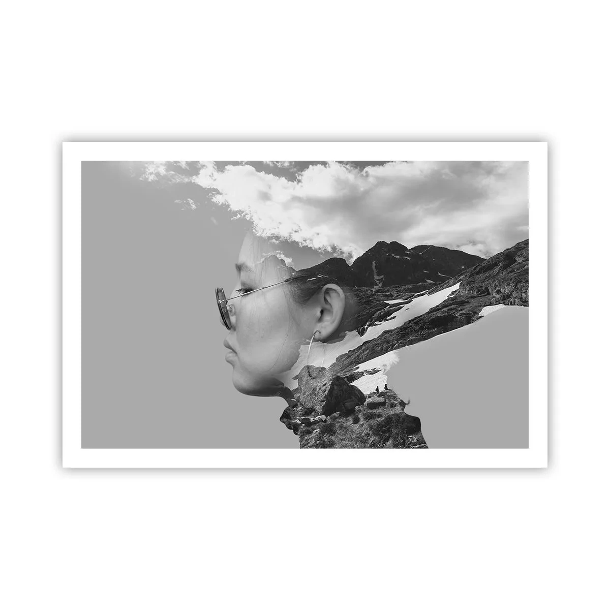 Poster - Top en bewolkt portret - 91x61 cm
