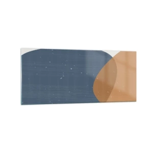 Schilderen op glas - Ovalen en invloeden - 120x50 cm