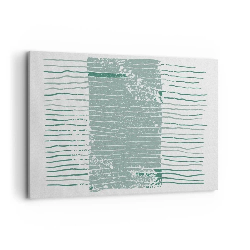 Schilderen op canvas - Mariene abstractie - 100x70 cm