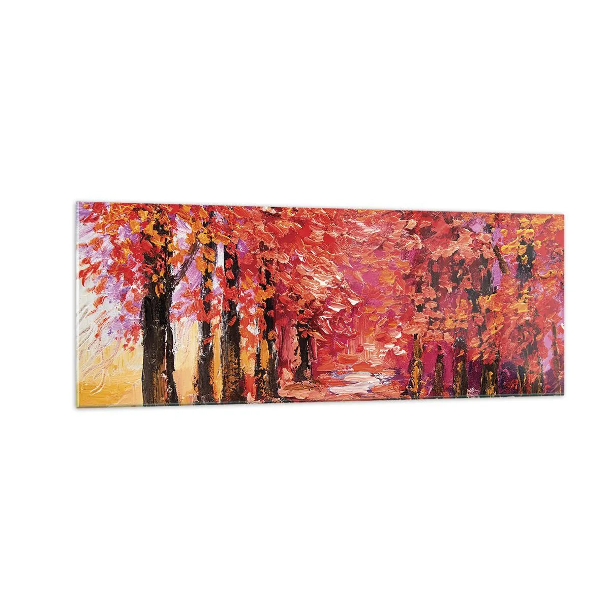 Schilderen op glas - Herfst impressie - 140x50 cm