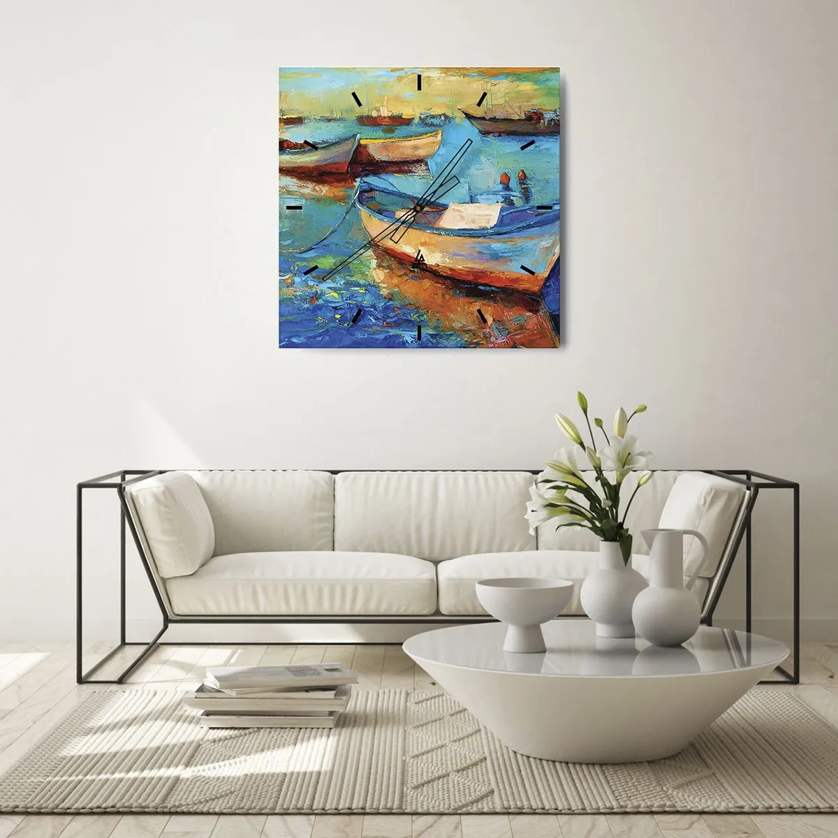 Wandklok - Klok - In de zuidelijke baai - 30x30 cm