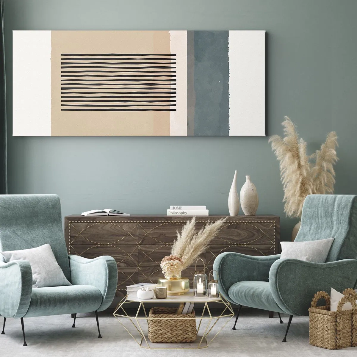 Schilderen op canvas - Alles is oke - 160x50 cm