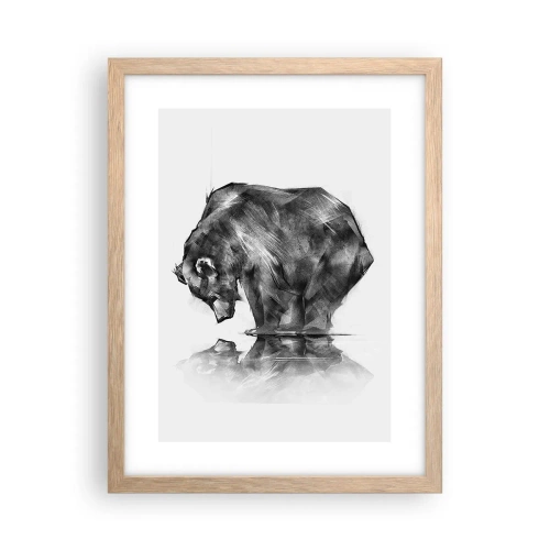 Een poster in een licht eiken lijst - Leuk om een geliefde persoon te zien - 30x40 cm