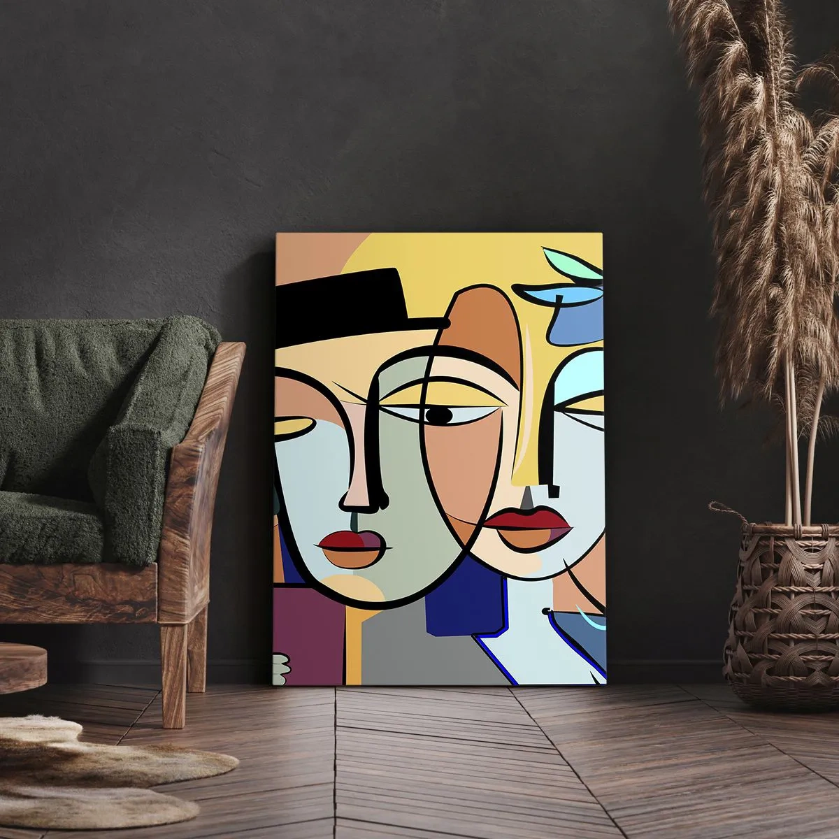 Schilderen op canvas - Picasso's randez-vous - 55x100 cm