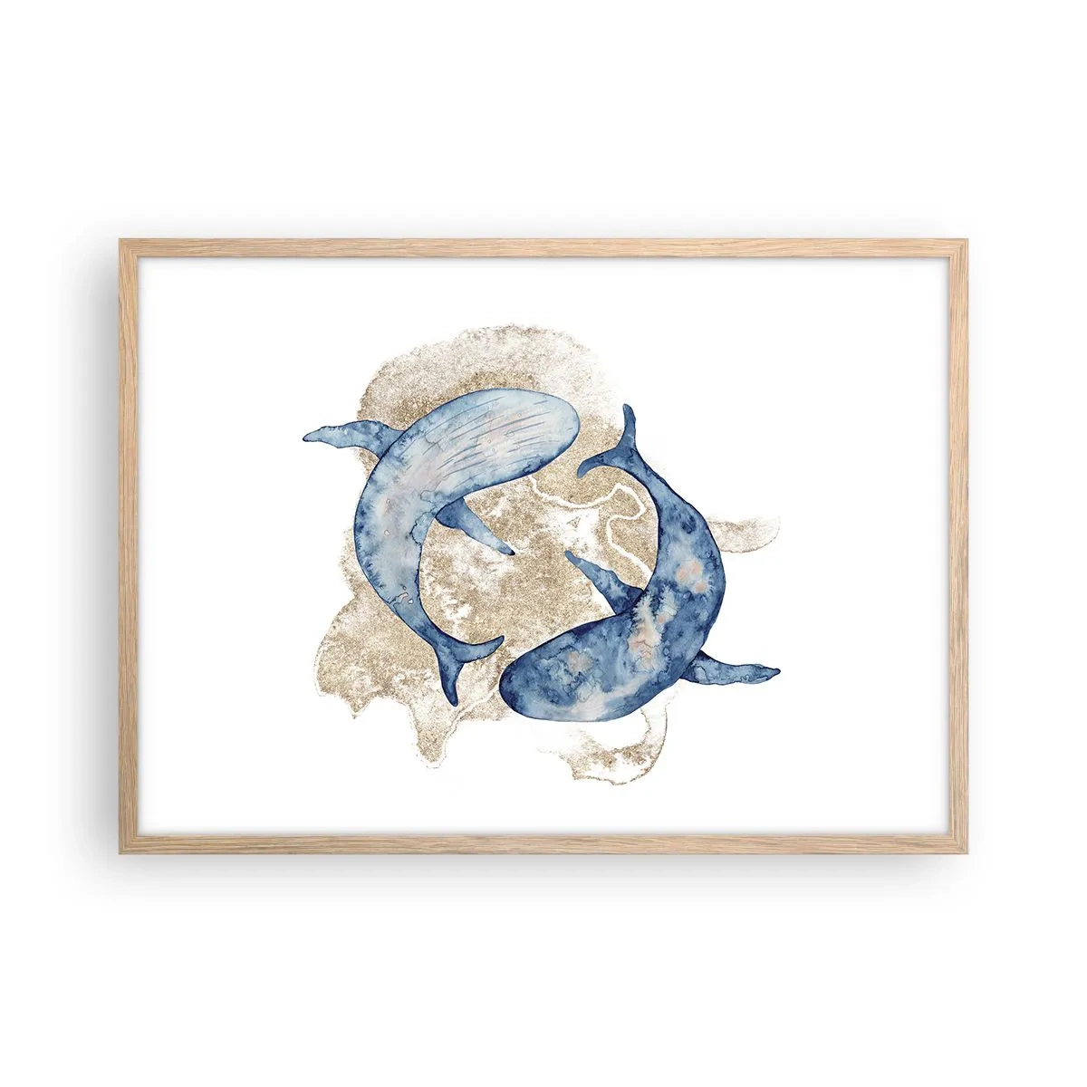 Een poster in een licht eiken lijst - Vriendschap of liefde? - 70x50 cm