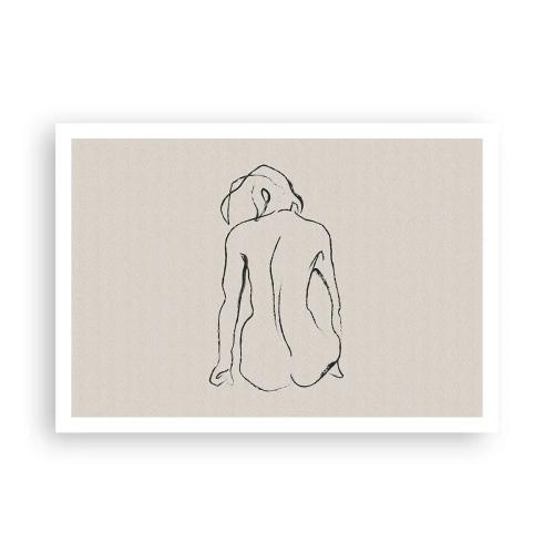Poster - Naakt meisje - 100x70 cm