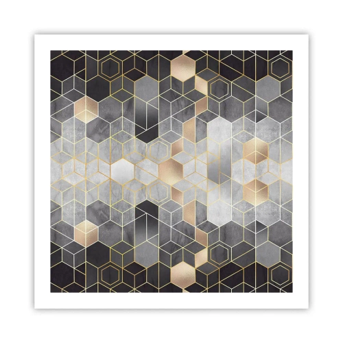Poster - Diamant samenstelling - 60x60 cm