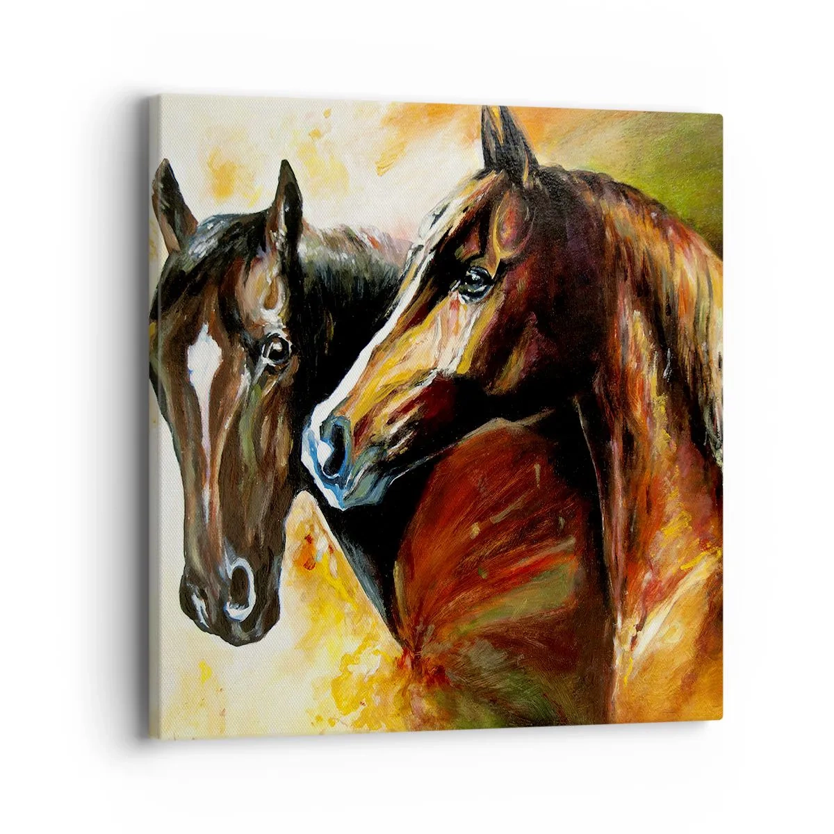 Schilderen op canvas - Twee keer zo sierlijk - 40x40 cm
