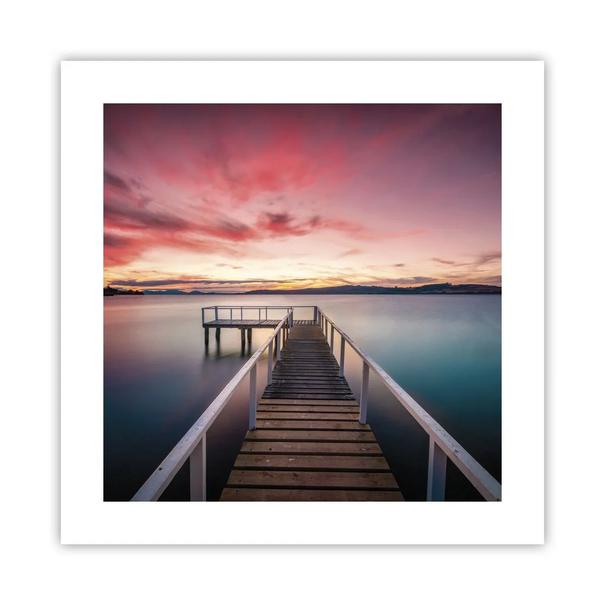 Poster - De zachte vlam van de avond - 40x40 cm