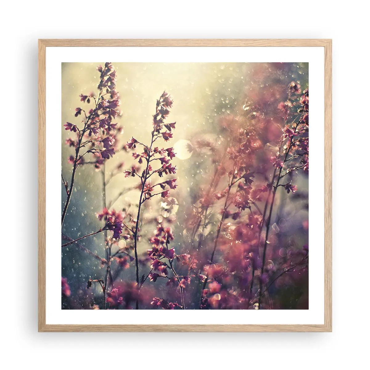 Een poster in een licht eiken lijst - Geheime Tuin - 60x60 cm
