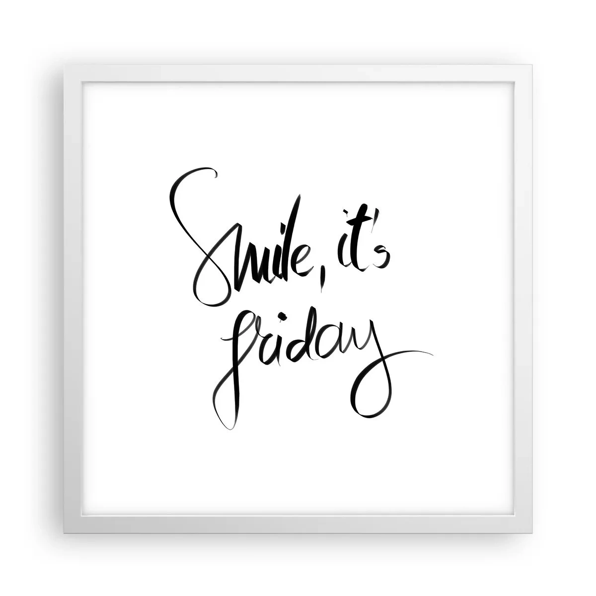 Poster in een witte lijst - Echte vreugde - 40x40 cm