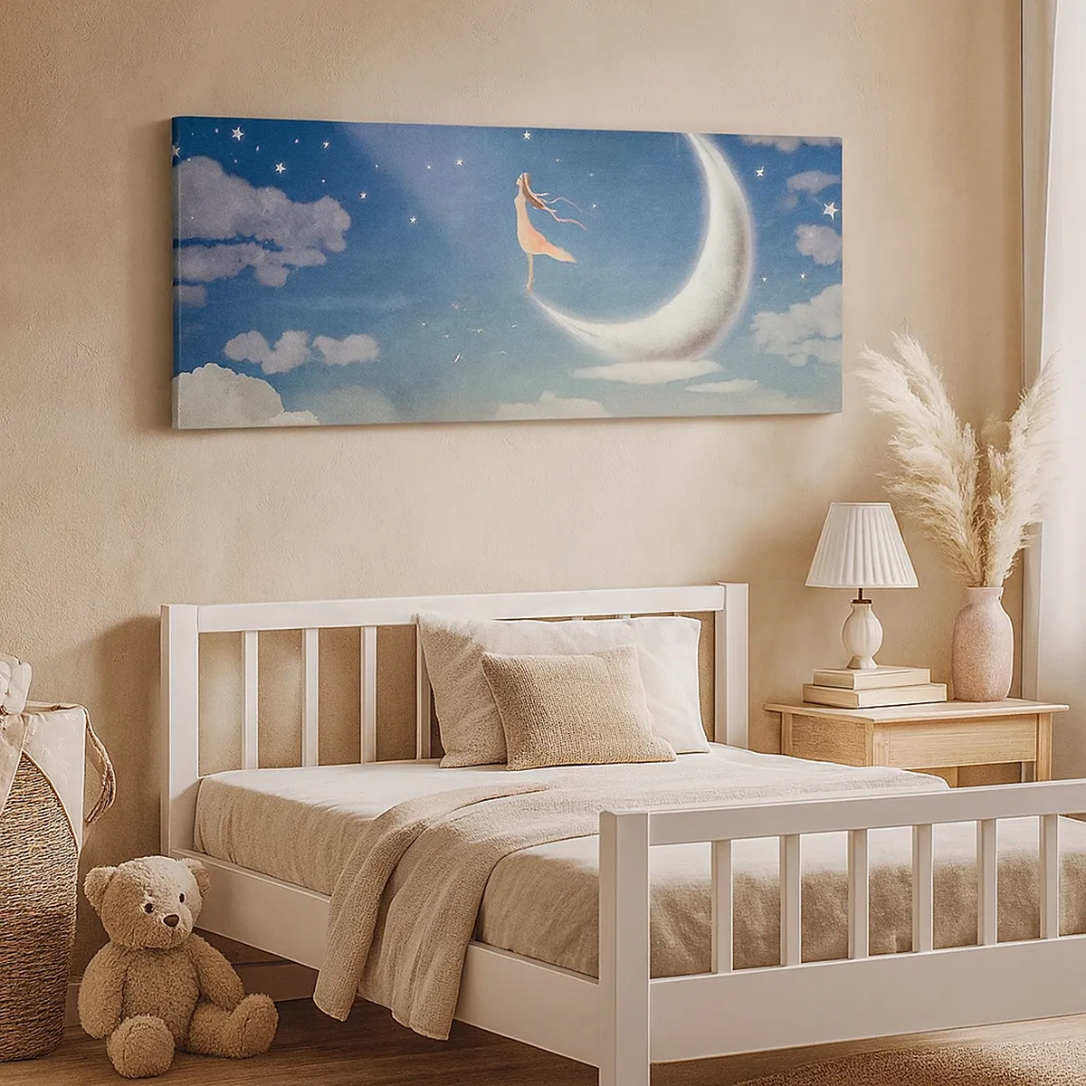 Schilderen op canvas - Blauwe verleidster - 30x30 cm