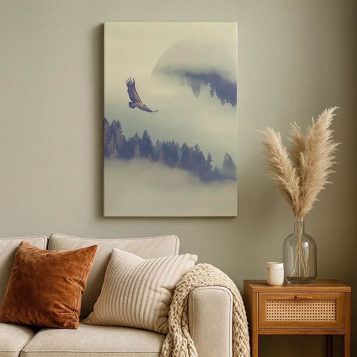 Schilderen op canvas - Ik zag de schaduw van een adelaar - 50x70 cm