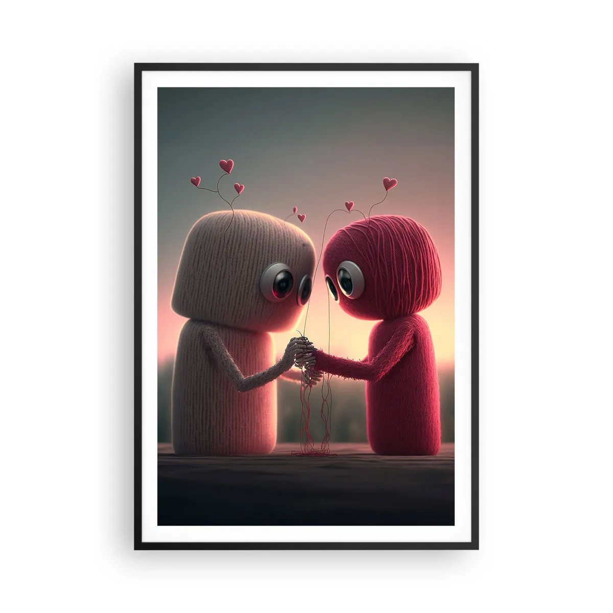 Poster in een zwarte lijst - Iedereen mag liefhebben - 70x100 cm
