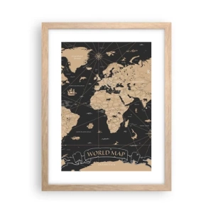 Een poster in een licht eiken lijst - De grenzen van mijn wereld - 30x40 cm