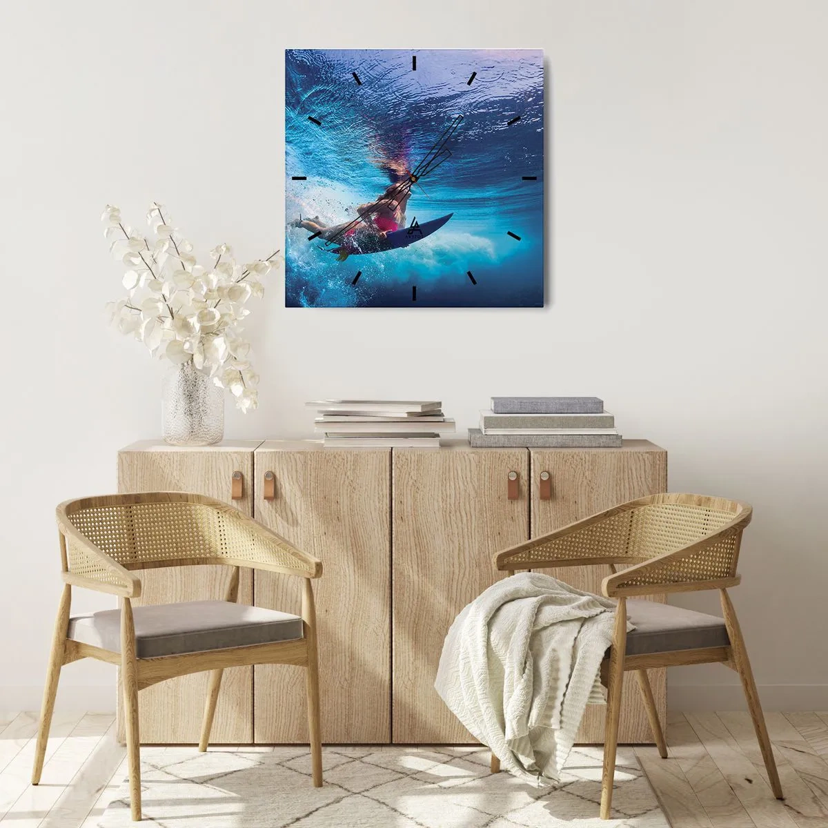 Wandklok - Klok - De diepte van vreugde - 40x40 cm