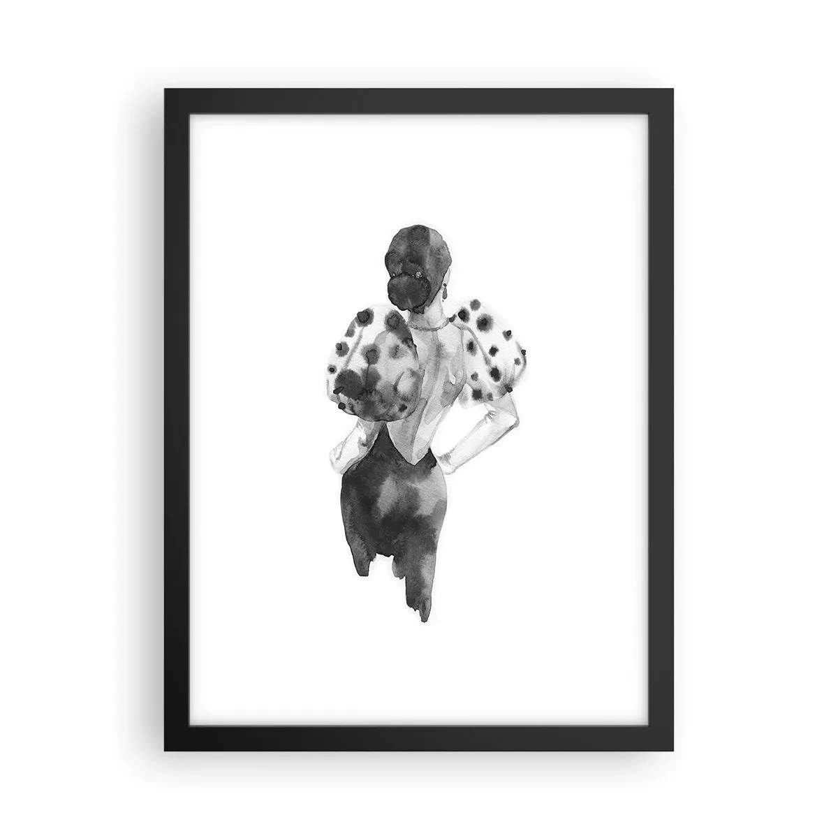 Poster in een zwarte lijst - Ze kwam langs - 30x40 cm