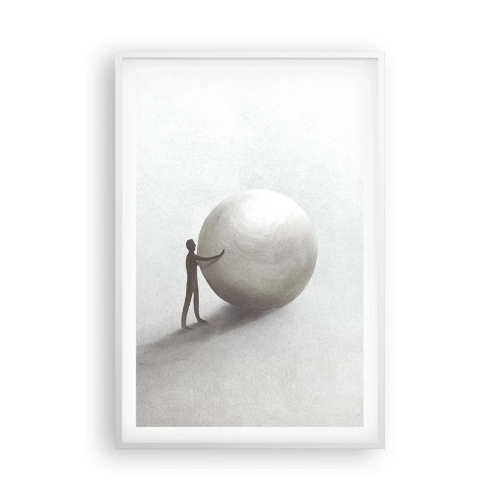 Poster in een witte lijst - Het spel van het leven - 61x91 cm