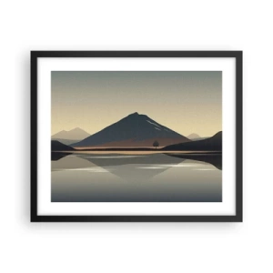 Poster in een zwarte lijst - Spiegelreflectie - 50x40 cm