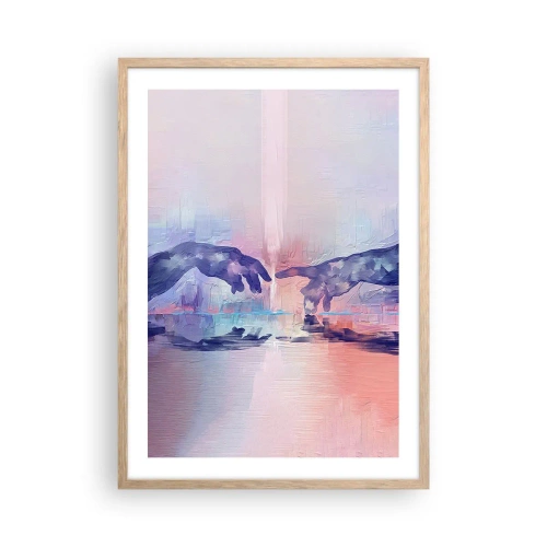 Een poster in een licht eiken lijst - Goddelijke levensvonk - 50x70 cm