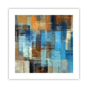 Poster - Door de blauwe sluier - 40x40 cm