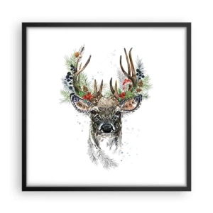 Poster in een zwarte lijst - In een feestelijk gewaad - 50x50 cm