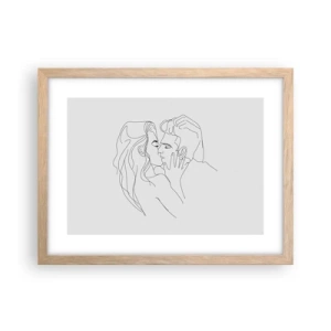 Een poster in een licht eiken lijst - Dezelfde regel - 40x30 cm