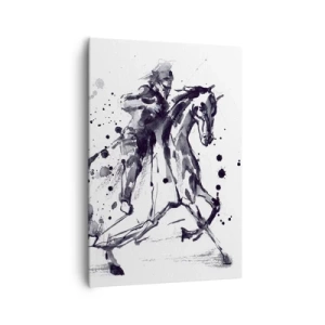 Schilderen op canvas - Zwarte ridder - 70x100 cm
