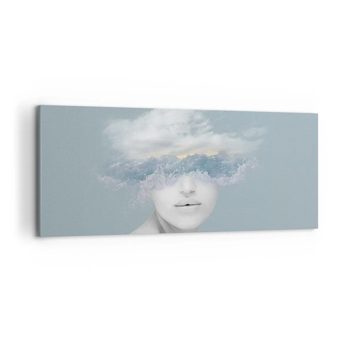 Schilderen op canvas - Met hoofd in de wolken - 120x50 cm