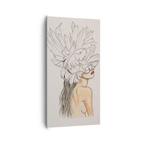 Schilderen op canvas - gekroonde schoonheid - 65x120 cm
