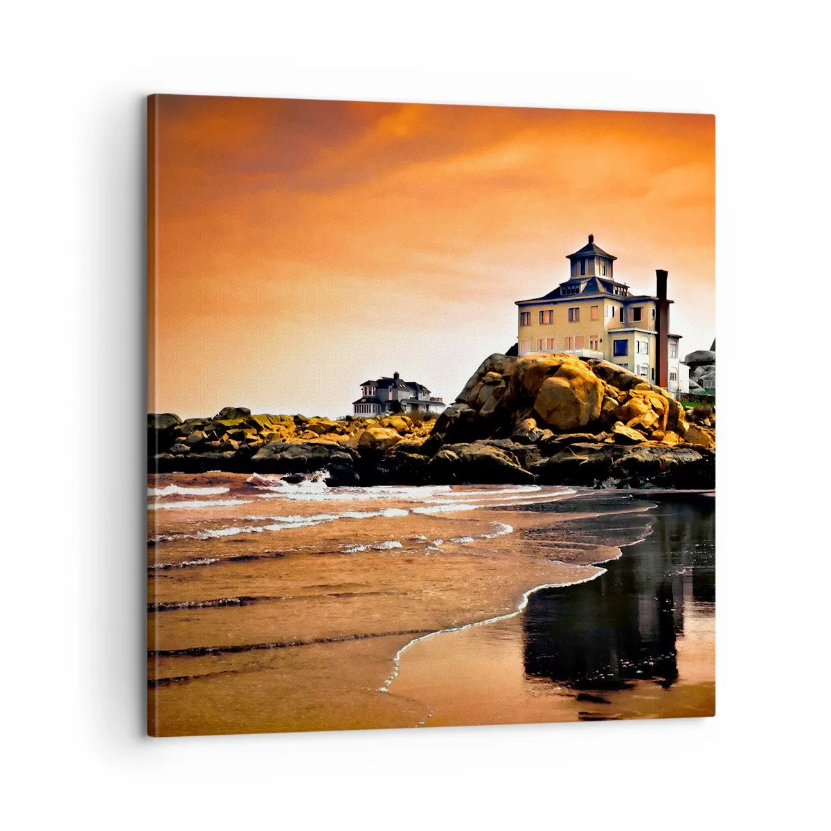 Schilderen op canvas - Westkust elegantie - 60x60 cm