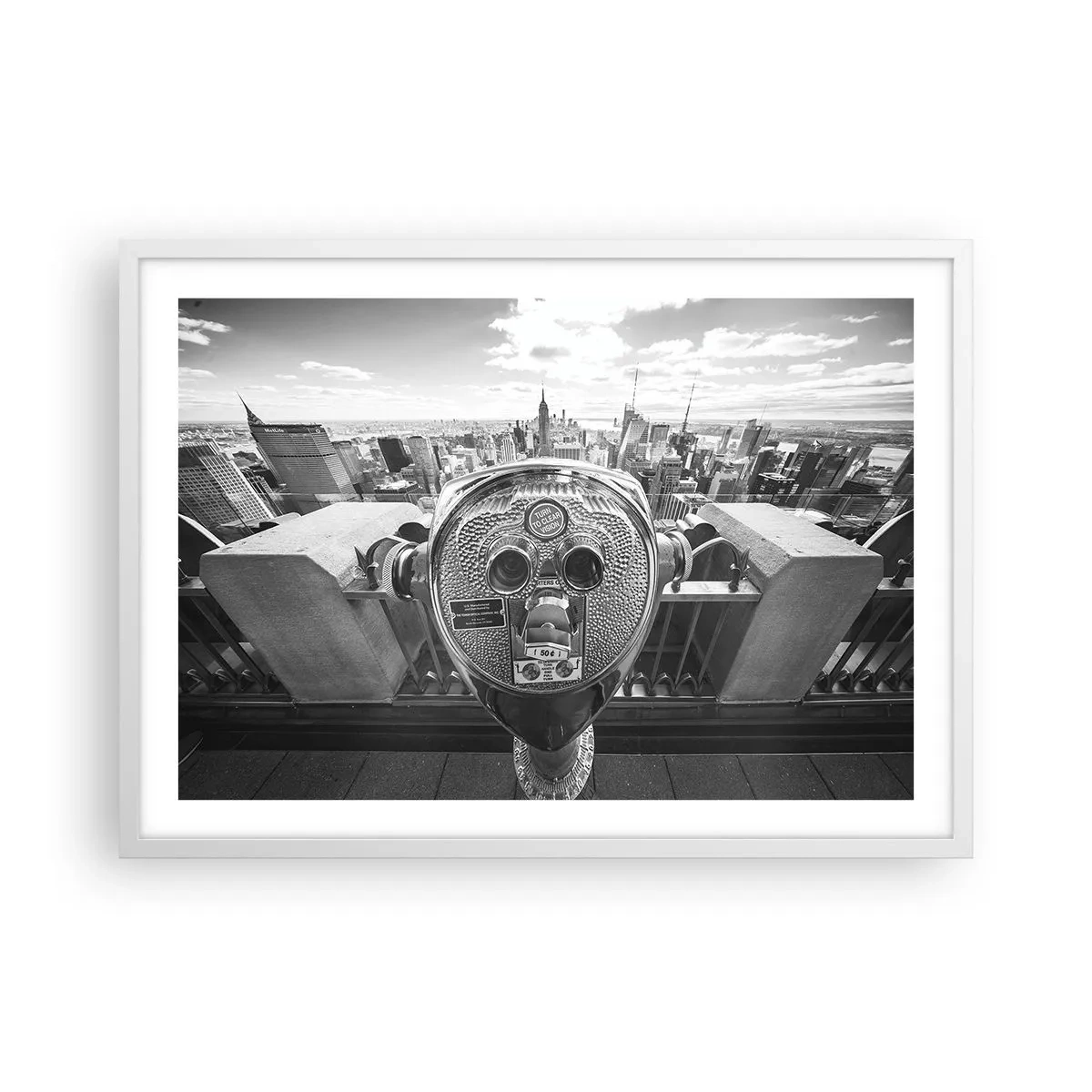 Poster in een witte lijst - Stad boven de steden - 70x50 cm