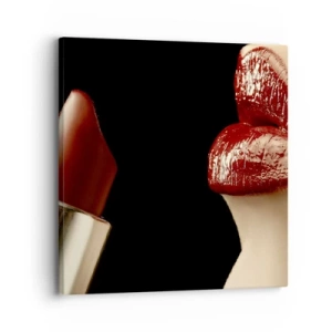 Schilderen op canvas - Sensualiteit en schittering van karmijn - 30x30 cm
