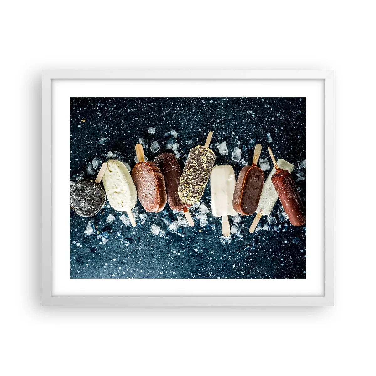 Poster in een witte lijst - De smaak van hete zomer - 50x40 cm