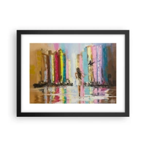 Poster in een zwarte lijst - Volg mij - 40x30 cm