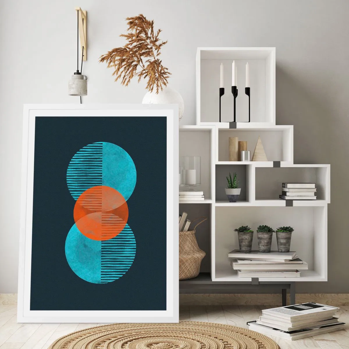 Poster in een witte lijst - Symmetrische compositie - 70x100 cm