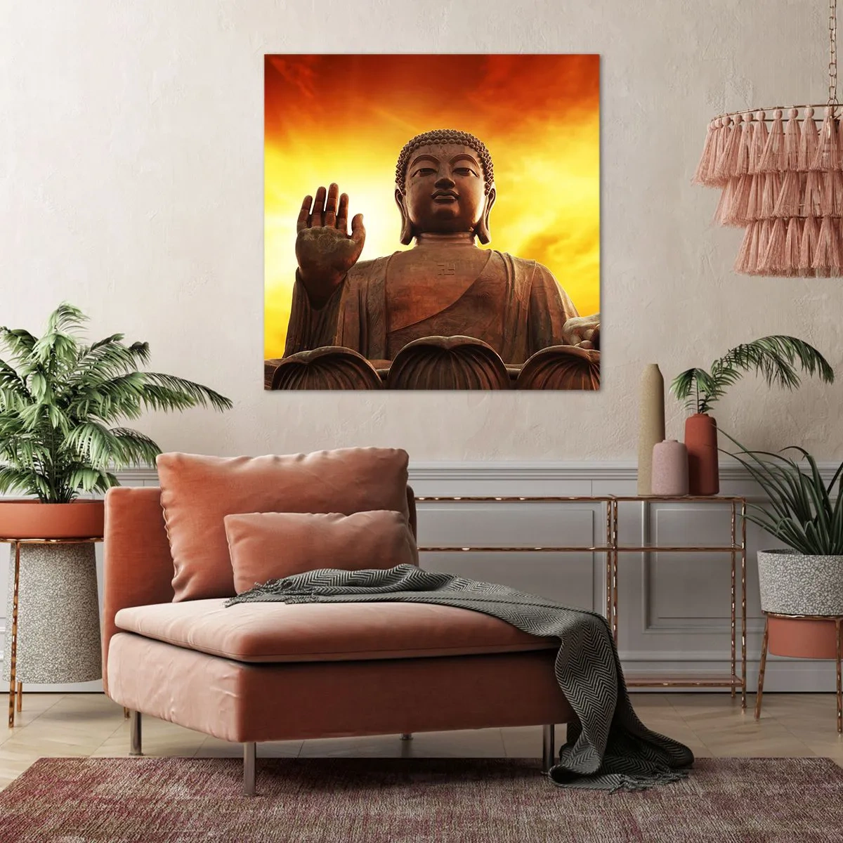 Schilderen op canvas - Vrede van de wereld - 60x60 cm